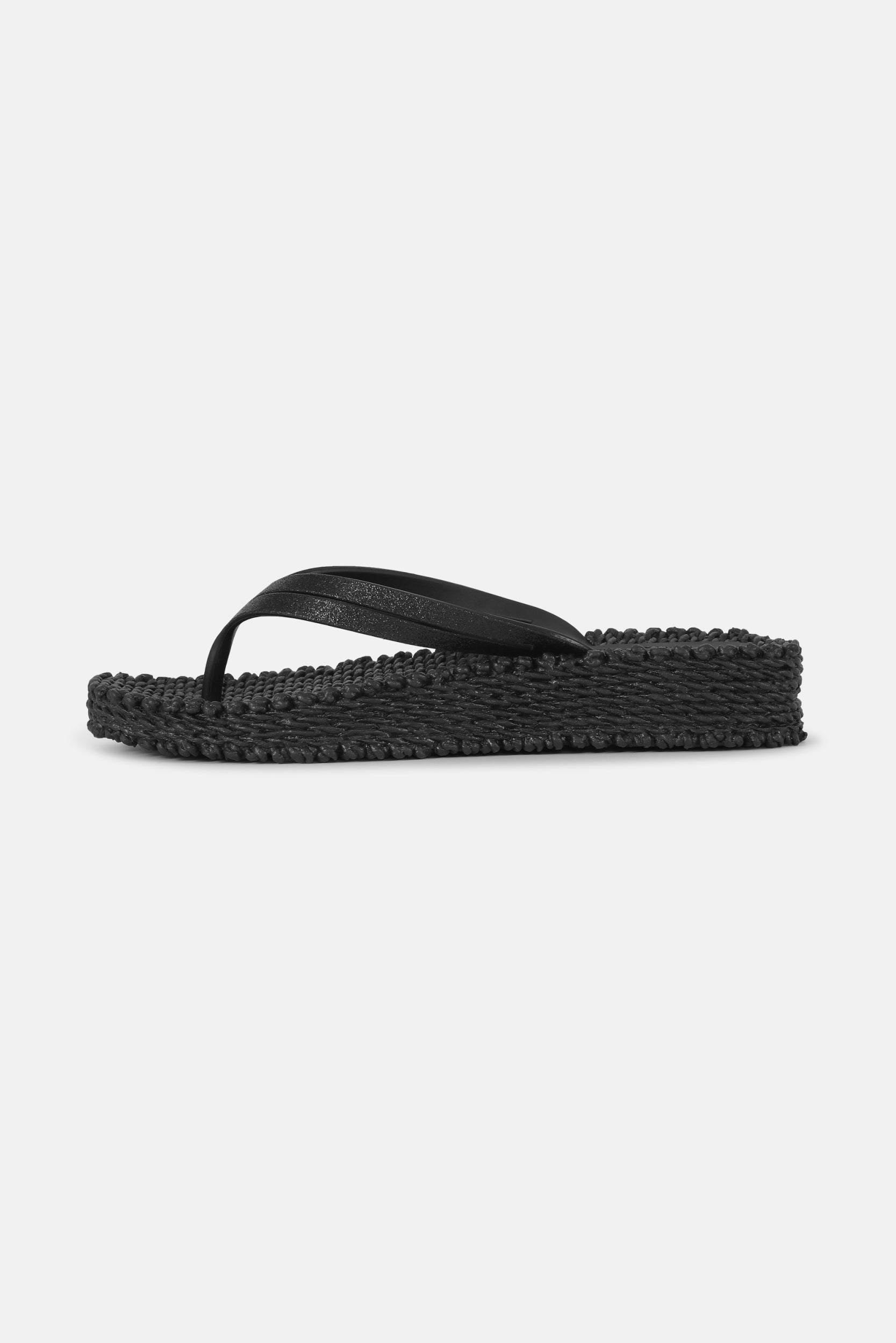 Slippers met lichte plateauzool CHEERFUL13 | Black | Flip Flop | Ilse Jacobsen