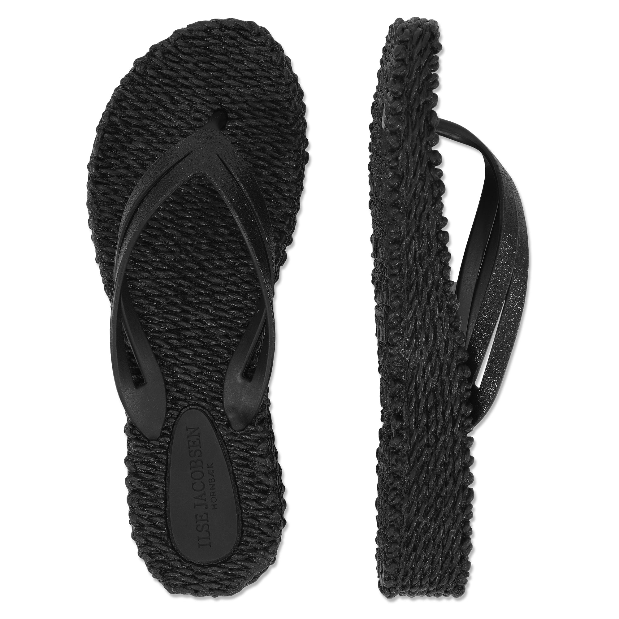 Slippers met lichte plateauzool CHEERFUL13 - 001 Black | Black | Flip Flop | Ilse Jacobsen