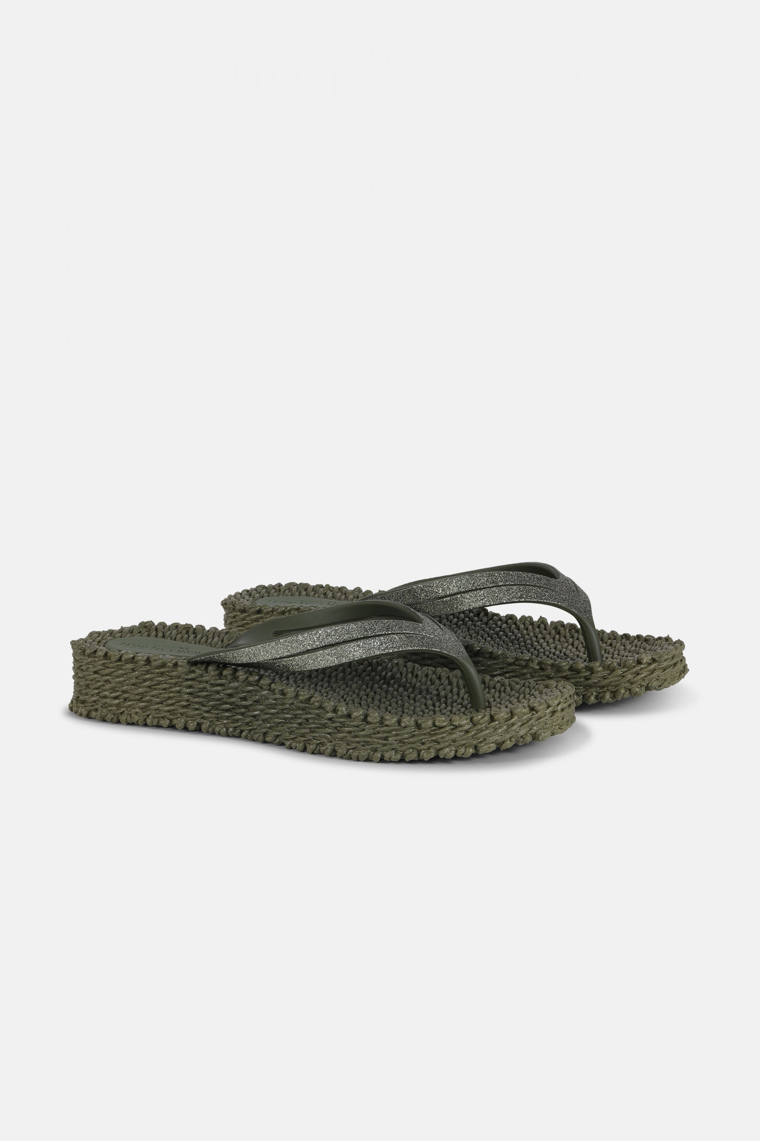 Slippers met lichte plateauzool CHEERFUL13 | Army | Flip Flop | Ilse Jacobsen