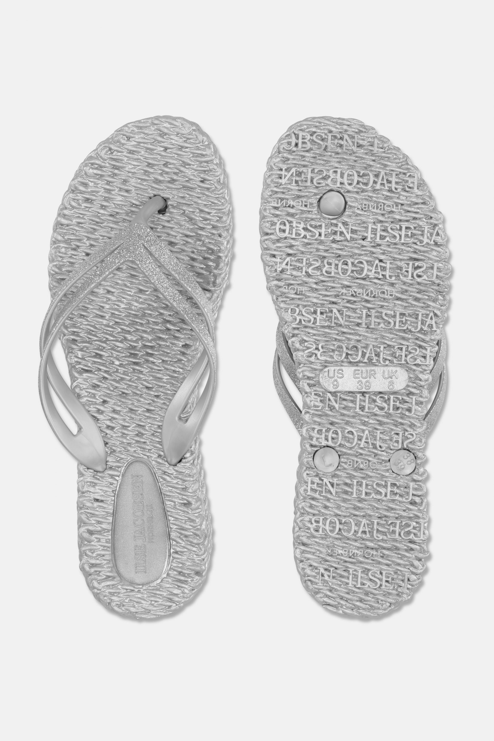 Slippers met lichte plateauzool CHEERFUL13 - 710 Silver | Silver | Flip Flop | Ilse Jacobsen