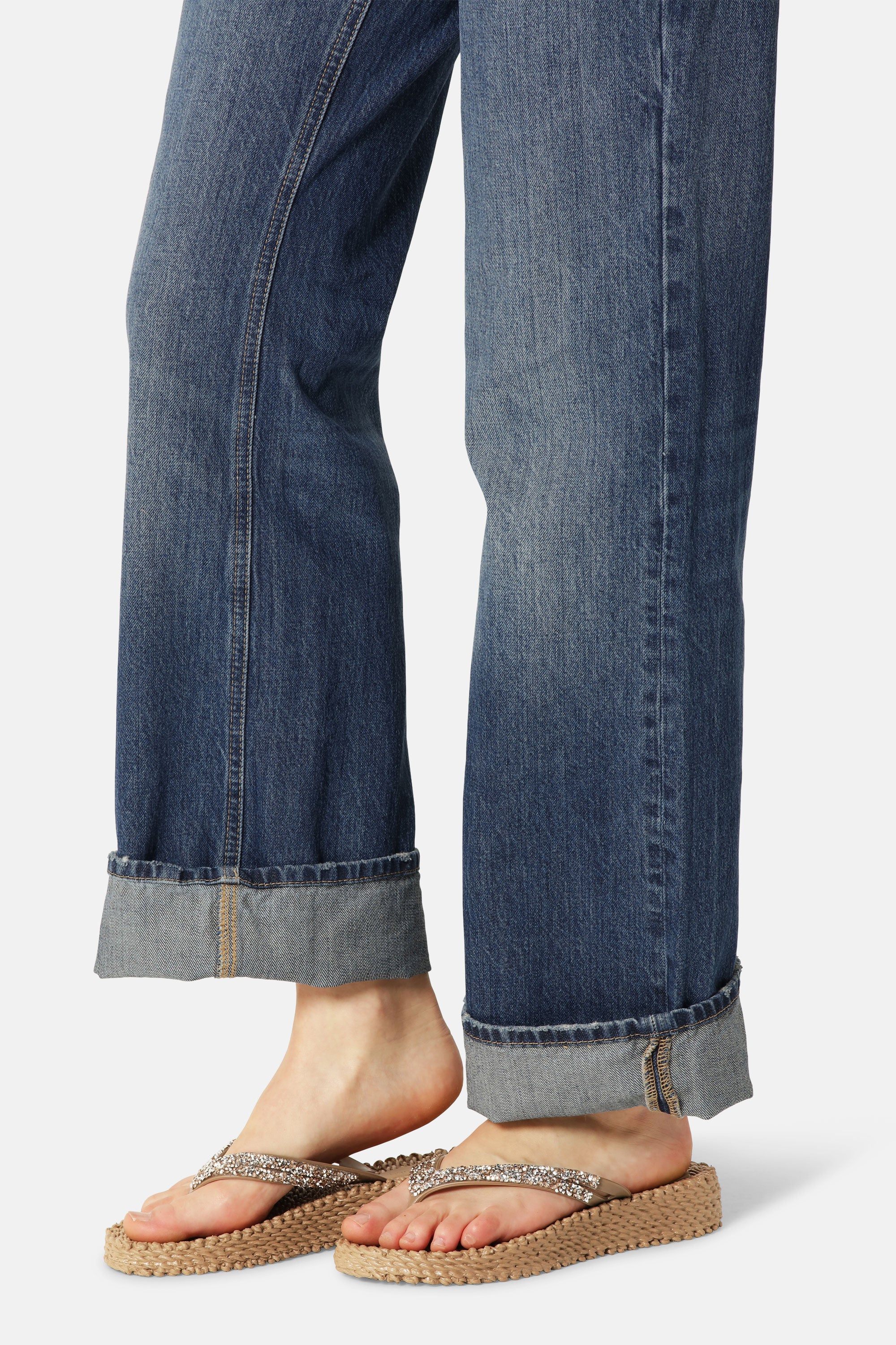 Platform slippers met zilveren mix strass steen CHEERFUL15 | Mocca | Flip Flop | Ilse Jacobsen