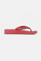 Platform slippers met zilveren mix strass steen CHEERFUL15 | Raspberry | Flip Flop | Ilse Jacobsen