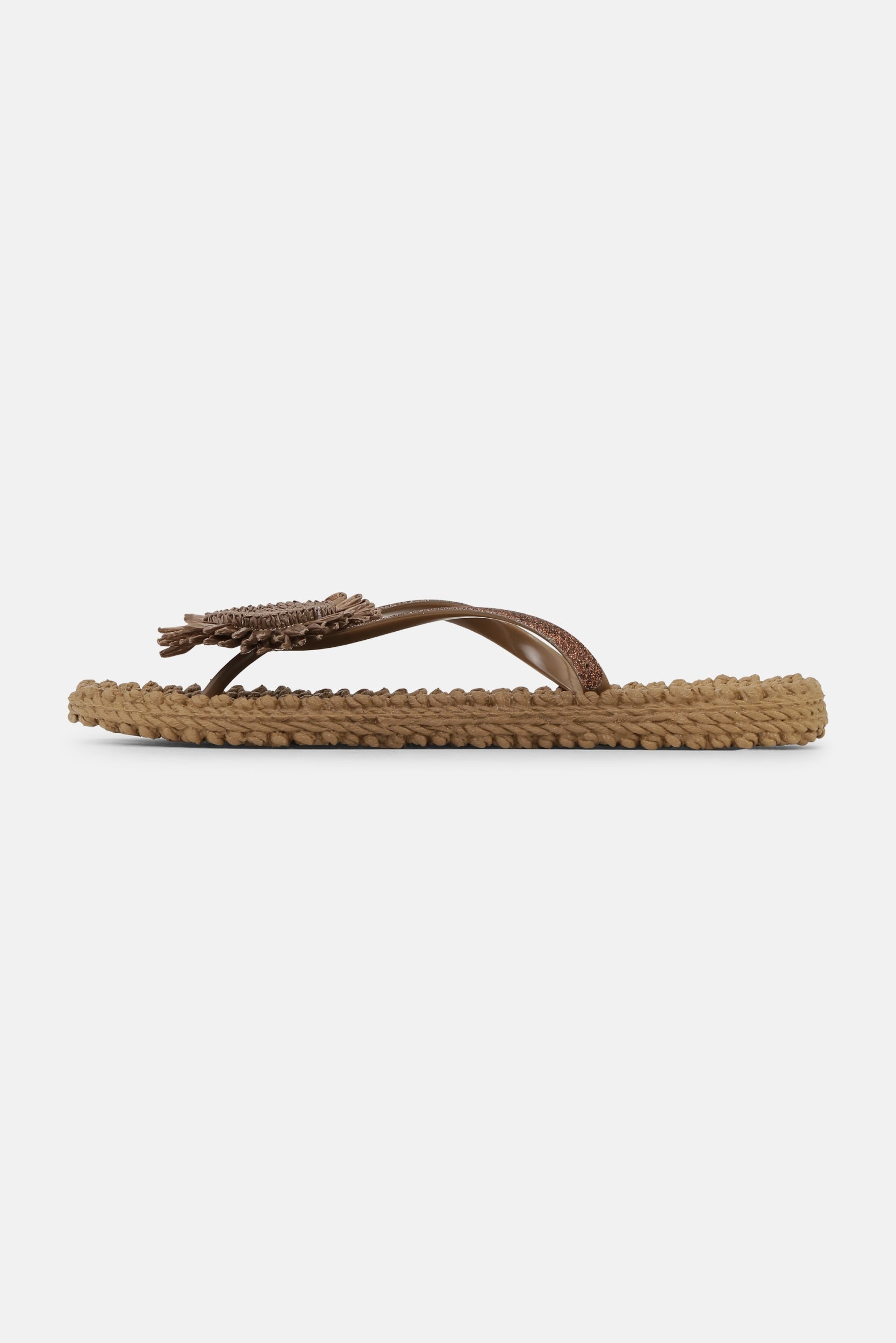 Slipper met bloem CHEERFUL16F | Mocca | Flip Flop | Ilse Jacobsen