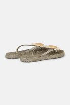 Slipper met bloem CHEERFUL16F | Platin | Flip Flop | Ilse Jacobsen