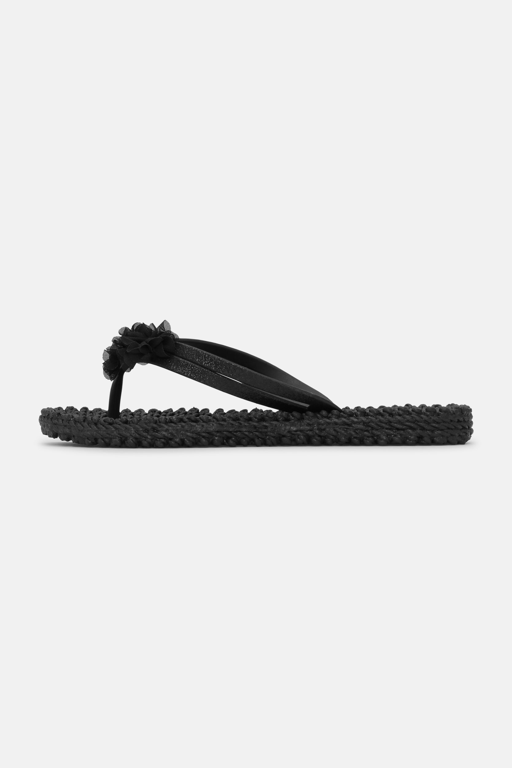 Slippers met Bloemen CHEERFUL18F | Black | Shoes | Ilse Jacobsen