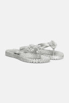 Slippers met Bloemen CHEERFUL18F | Silver | Shoes | Ilse Jacobsen