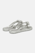 Slippers met Bloemen CHEERFUL18F | Silver | Shoes | Ilse Jacobsen