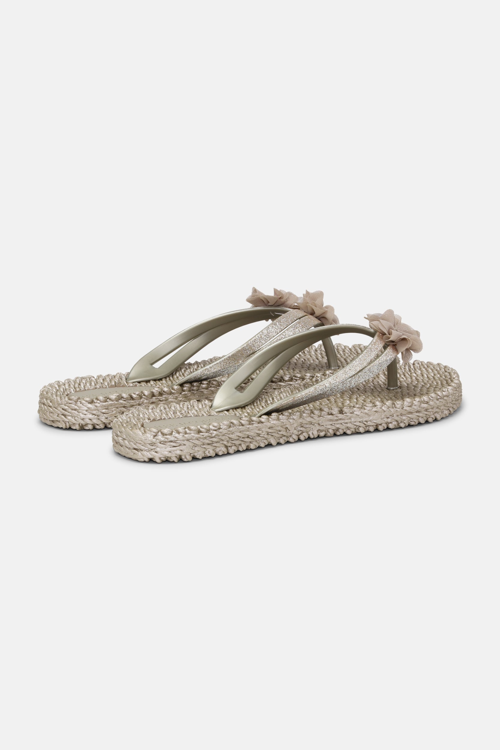 Slippers met Bloemen CHEERFUL18F | Platin | Shoes | Ilse Jacobsen