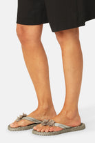 Slippers met Bloemen CHEERFUL18F | Platin | Shoes | Ilse Jacobsen