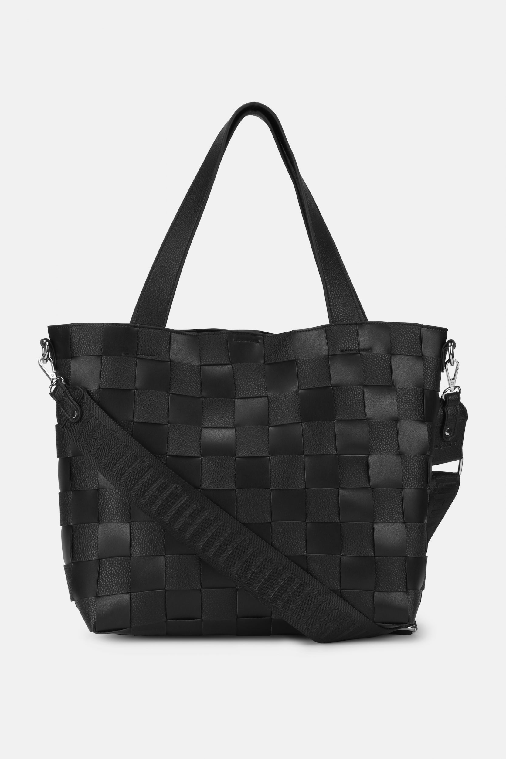Gevlochten Crossbody Shopper CHIP01 - 001 Black | Black | Bag | Ilse Jacobsen