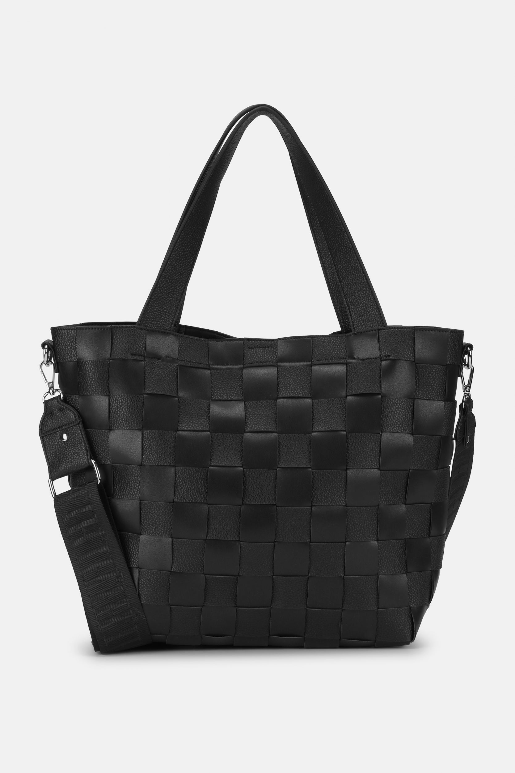 Gevlochten Crossbody Shopper CHIP01 - 001 Black | Black | Bag | Ilse Jacobsen