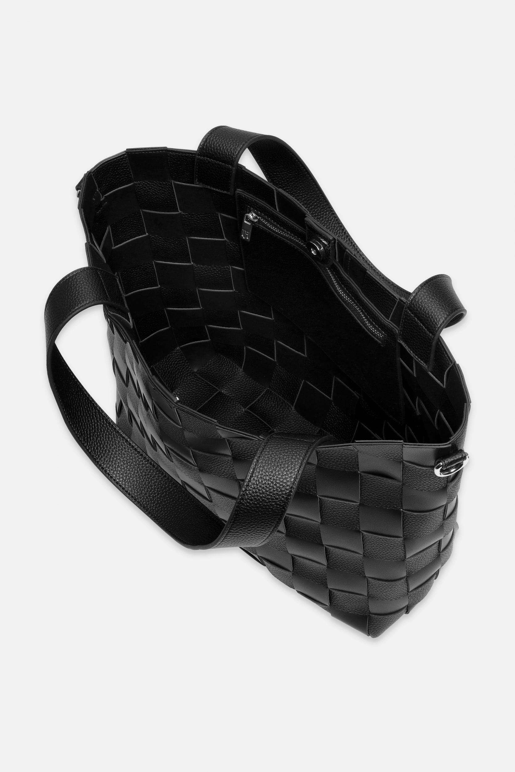 Gevlochten Crossbody Shopper CHIP01 - 001 Black | Black | Bag | Ilse Jacobsen