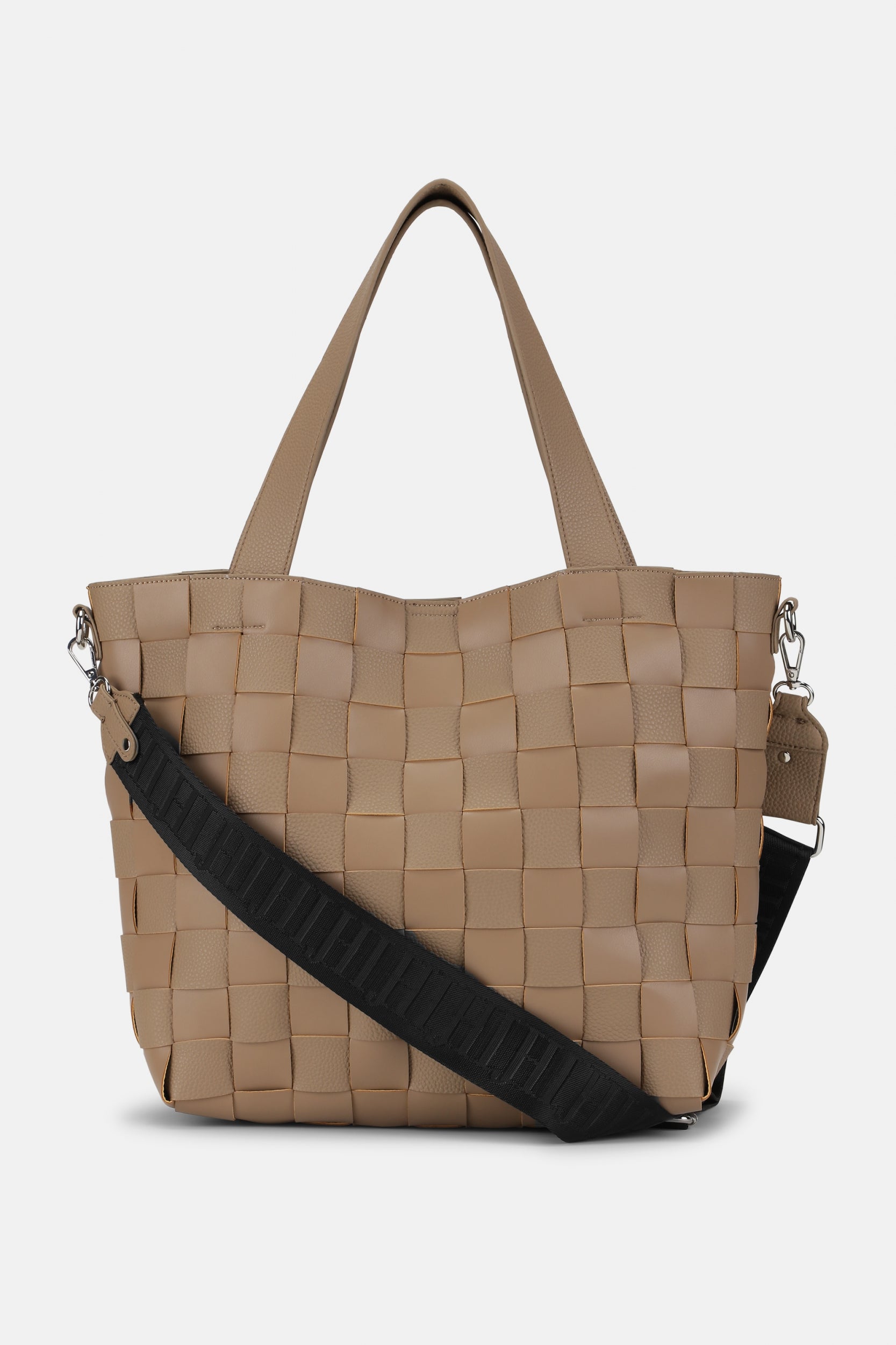 Gevlochten Crossbody Shopper CHIP01 - 105 Greige | Greige | Bag | Ilse Jacobsen