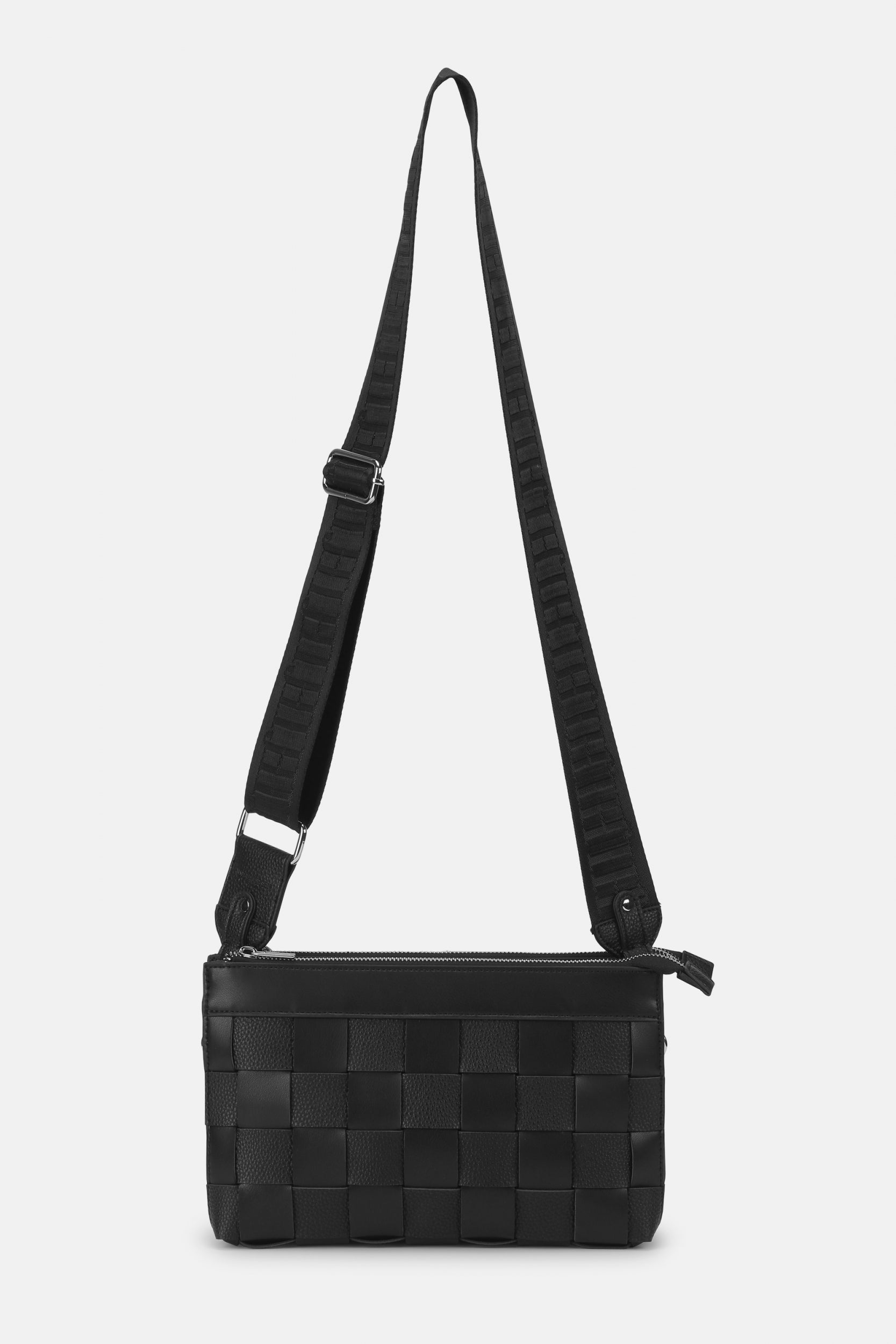 Gevlochten Crossbody CHIP02 - 001 Black | Black | Bag | Ilse Jacobsen