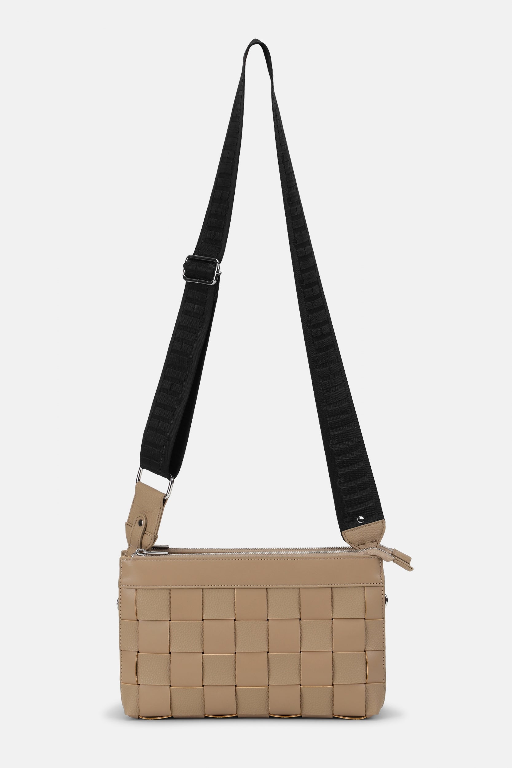 Gevlochten Crossbody CHIP02 | Greige | Bag | Ilse Jacobsen