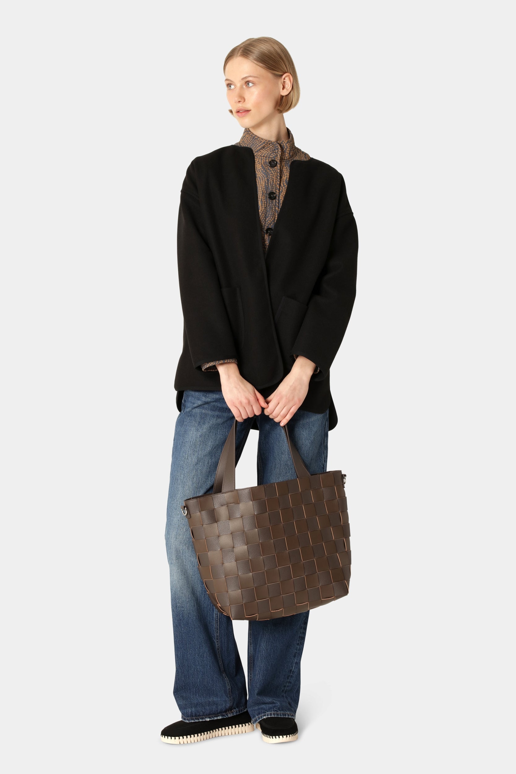 Grote Crossbody Tas CHIP11 | Chocolate Brown | Bag | Ilse Jacobsen