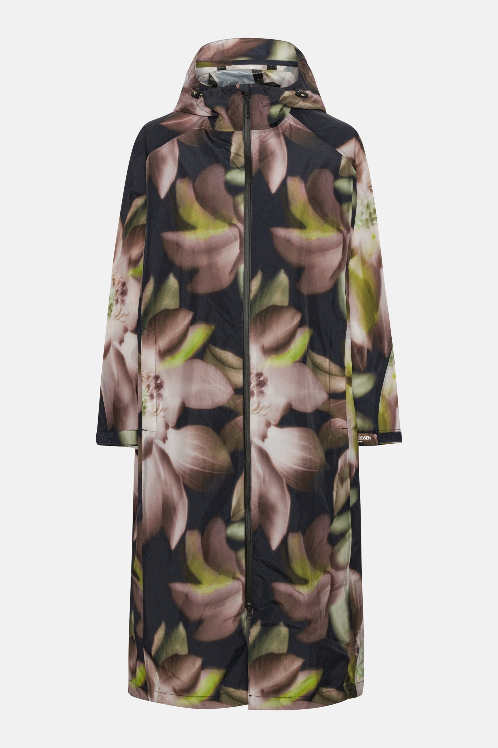 Lichte Regenjas Met Bloemenprint CITYRAIN01P | Dark Photoristic Flower | Raincoat | Ilse Jacobsen