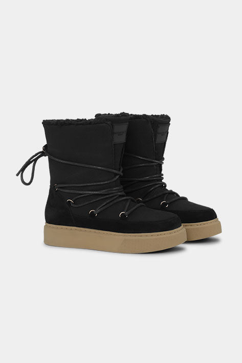 Warme Lage Winterlaars COLDY02 - 1158 Black Natural | Black Natural | Boots | Ilse Jacobsen