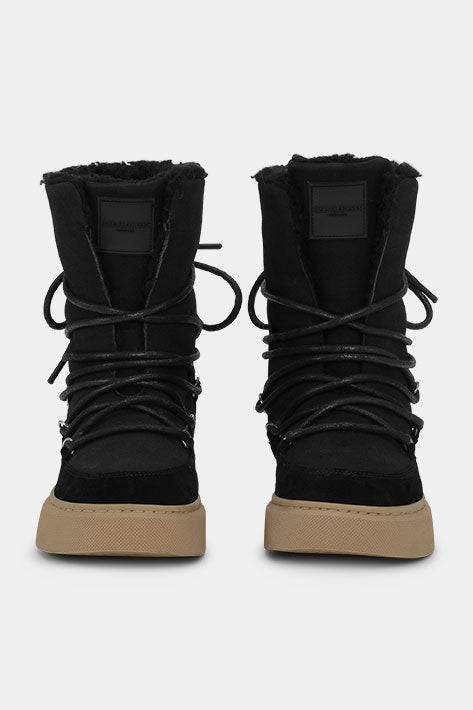 Warme Lage Winterlaars COLDY02 - 1158 Black Natural | Black Natural | Boots | Ilse Jacobsen
