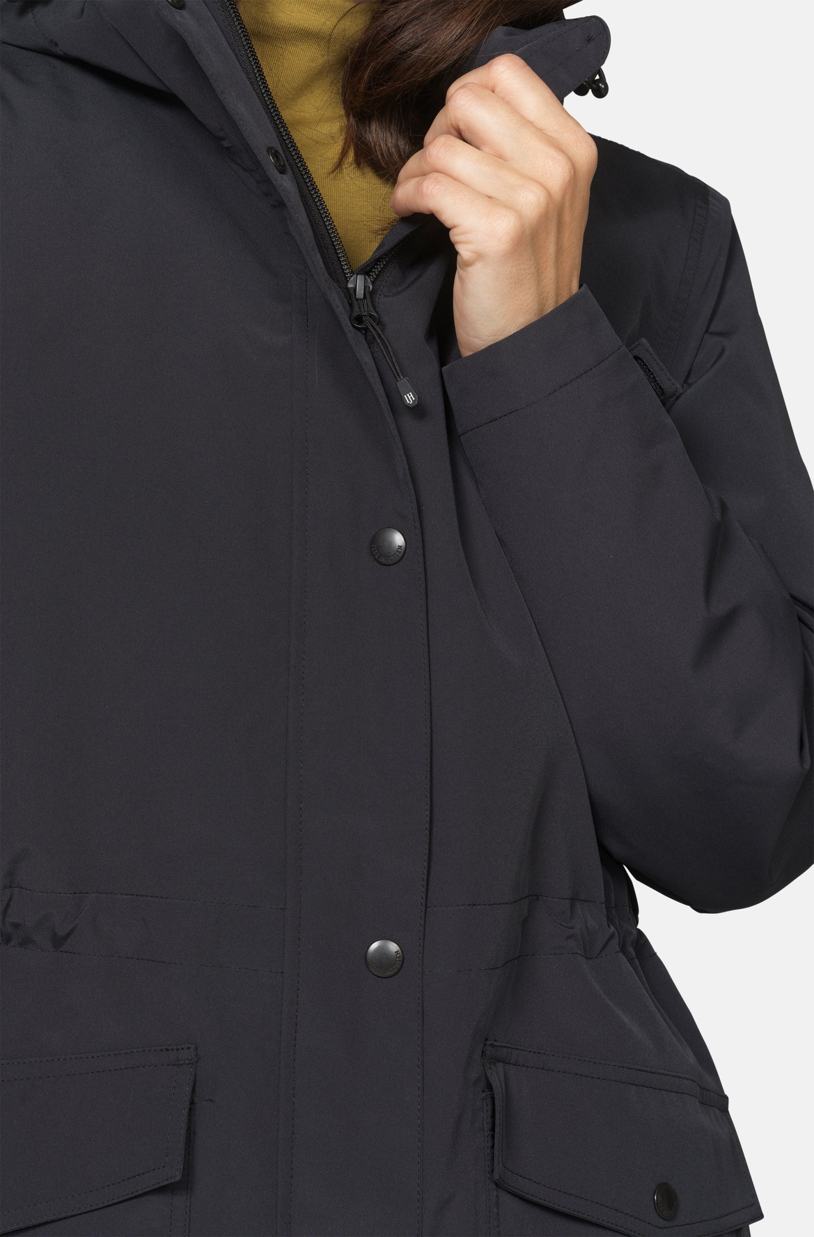 Gevoerde regenparka DASHRAIN01 | Black | Jacket | Ilse Jacobsen