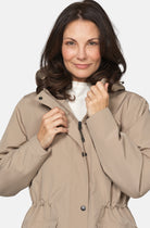 Gevoerde regenparka DASHRAIN01 | Greige | Jacket | Ilse Jacobsen
