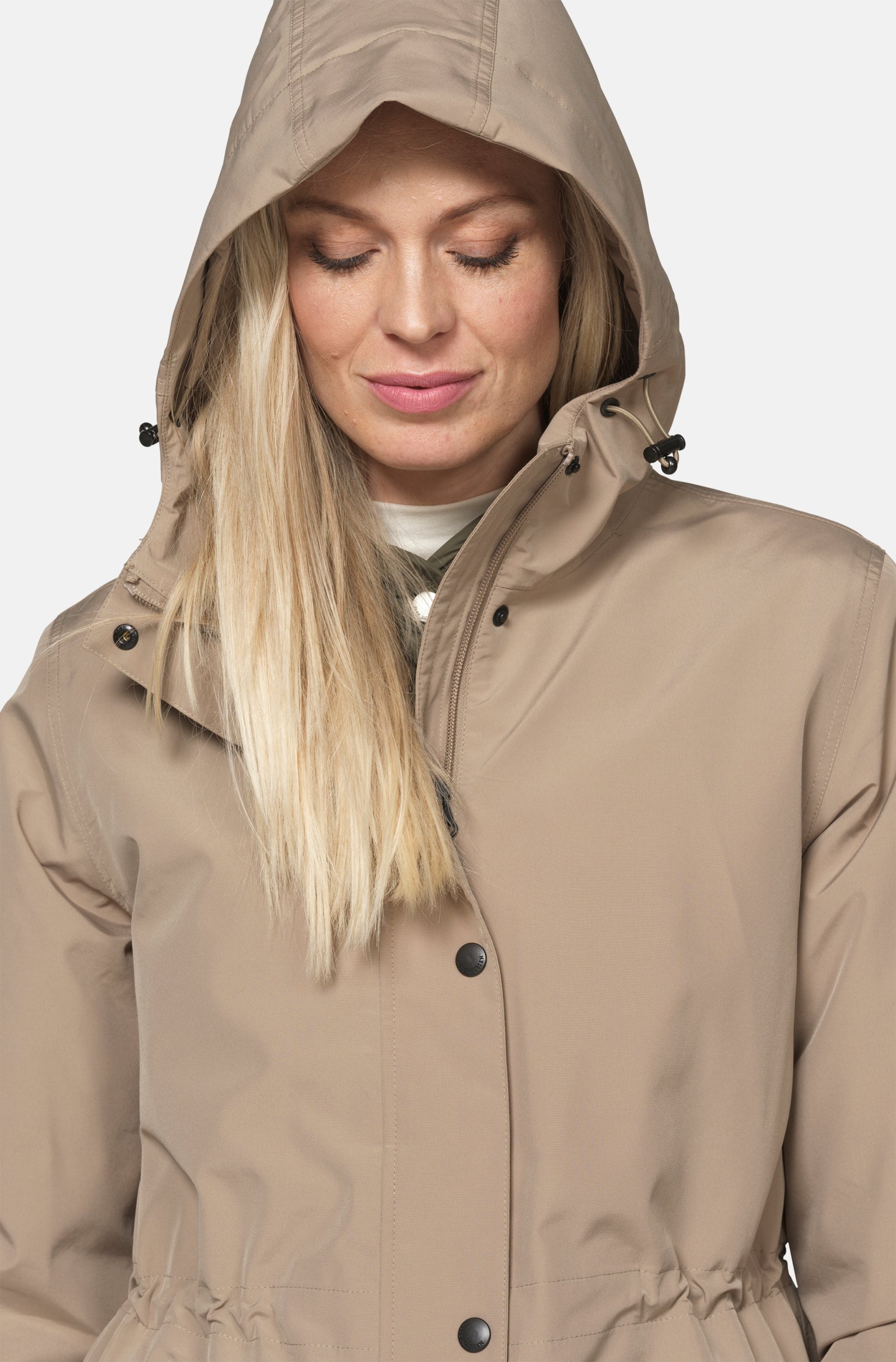 Gevoerde regenparka DASHRAIN01 | Greige | Jacket | Ilse Jacobsen