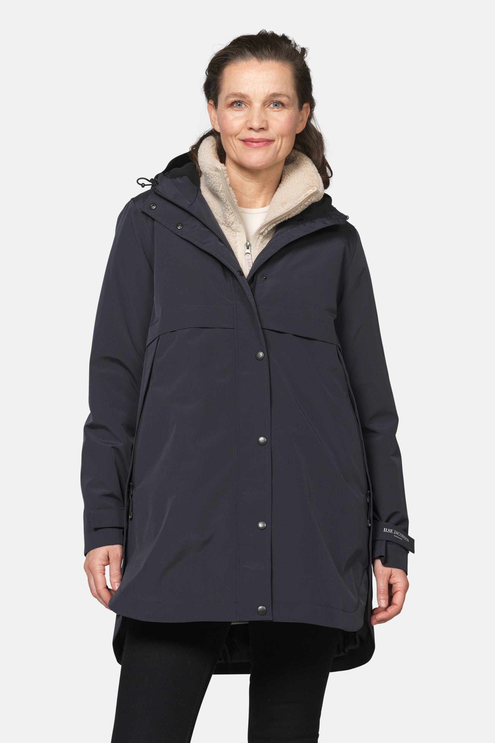 Gevoerde regenjas DASHRAIN02 | Dark Indigo | Jacket | Ilse Jacobsen