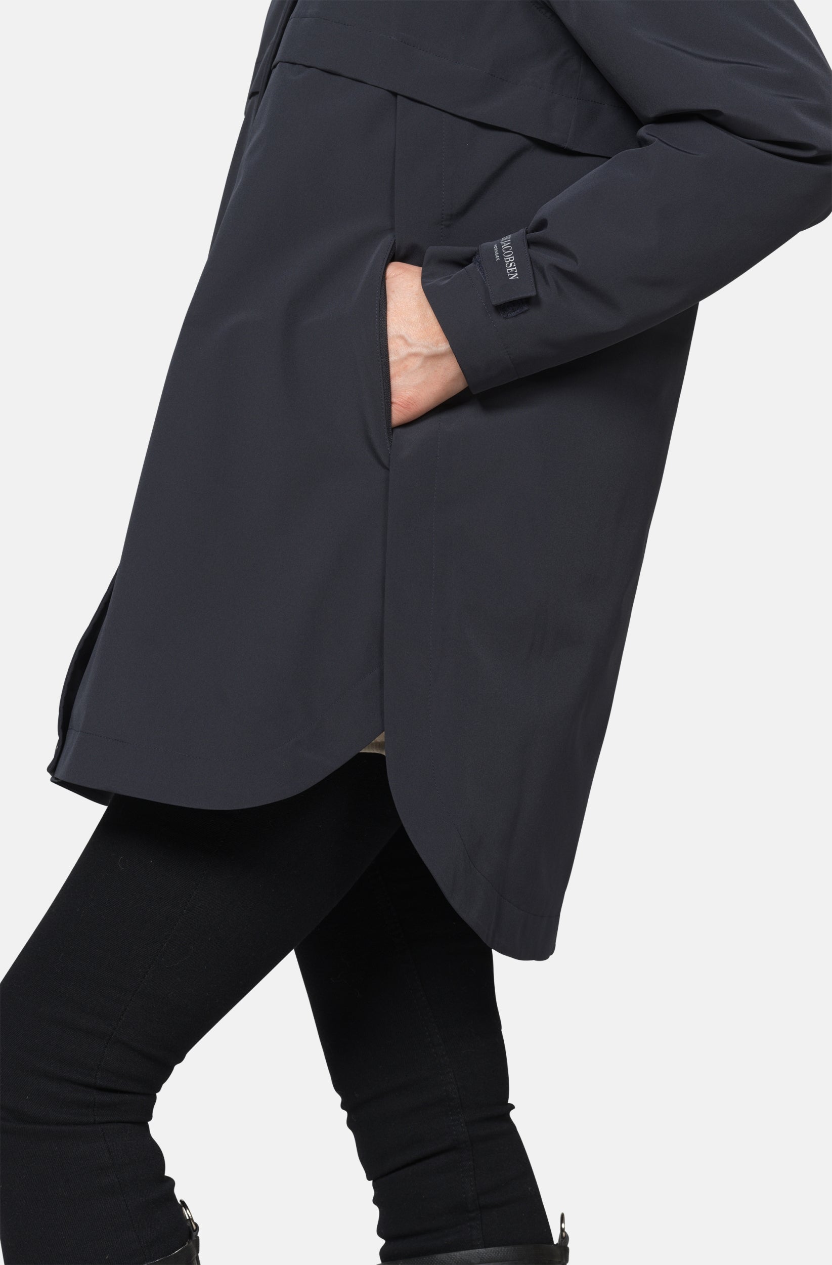 Gevoerde regenjas DASHRAIN02 | Dark Indigo | Jacket | Ilse Jacobsen