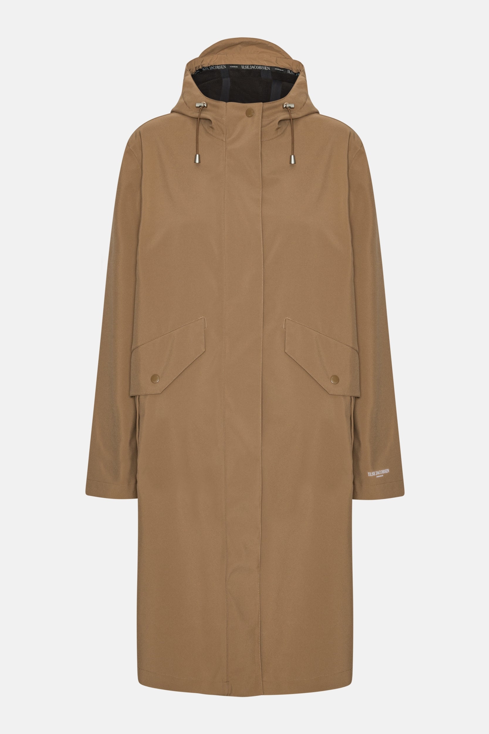 Lange Softshell Regenjas DAYBREAK03 - 248 Mocca | Mocca | Raincoat | Ilse Jacobsen