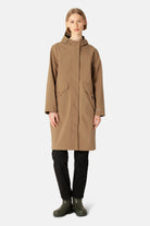 Lange Softshell Regenjas DAYBREAK03 | Mocca | Raincoat | Ilse Jacobsen