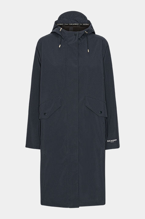 Lange Softshell Regenjas DAYBREAK03 - 660 Dark Indigo | Dark Indigo | Raincoat | Ilse Jacobsen
