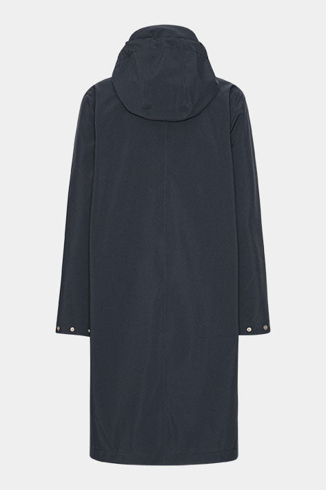Lange Softshell Regenjas DAYBREAK03 - 660 Dark Indigo | Dark Indigo | Raincoat | Ilse Jacobsen