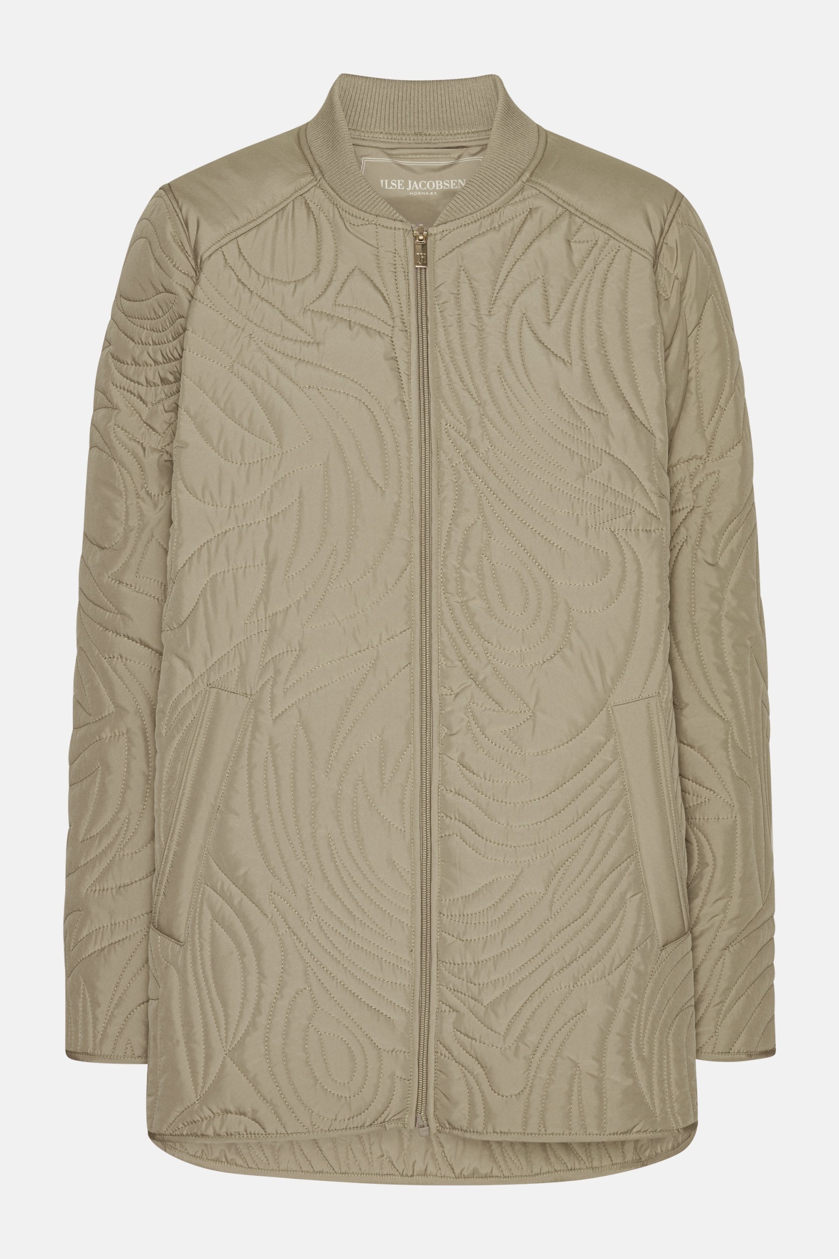 Kort Gewatteerd Jack met Ribboord DUNE02 - 105 Greige | Greige | Jacket | Ilse Jacobsen