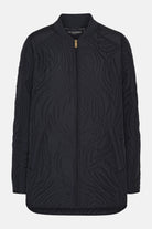 Kort Gewatteerd Jack met Ribboord DUNE02 | Dark Indigo | Jacket | Ilse Jacobsen