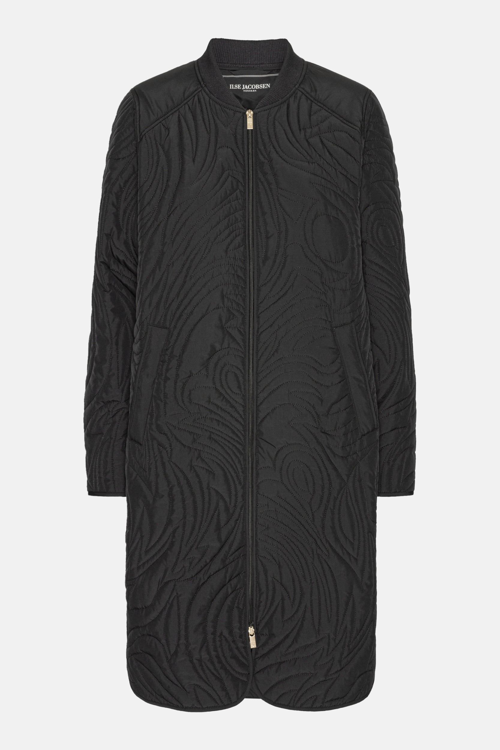 Lang Gewatteerd Jack DUNE06 - 001 Black | Black | Coat | Ilse Jacobsen