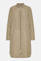 Lang Gewatteerd Jack DUNE06 | Greige | Coat | Ilse Jacobsen