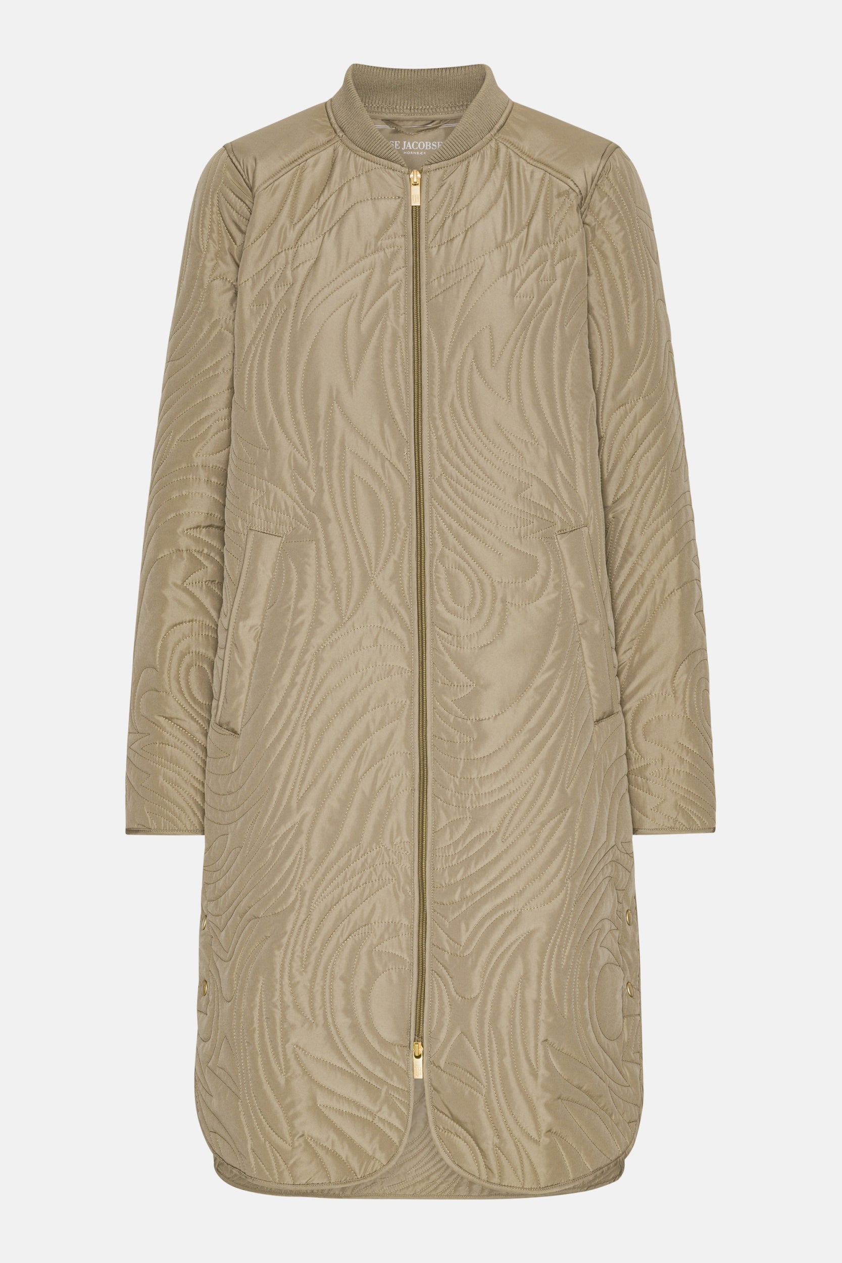 Gewatteerd Jack DUNE06 | Greige | Coat | Ilse Jacobsen