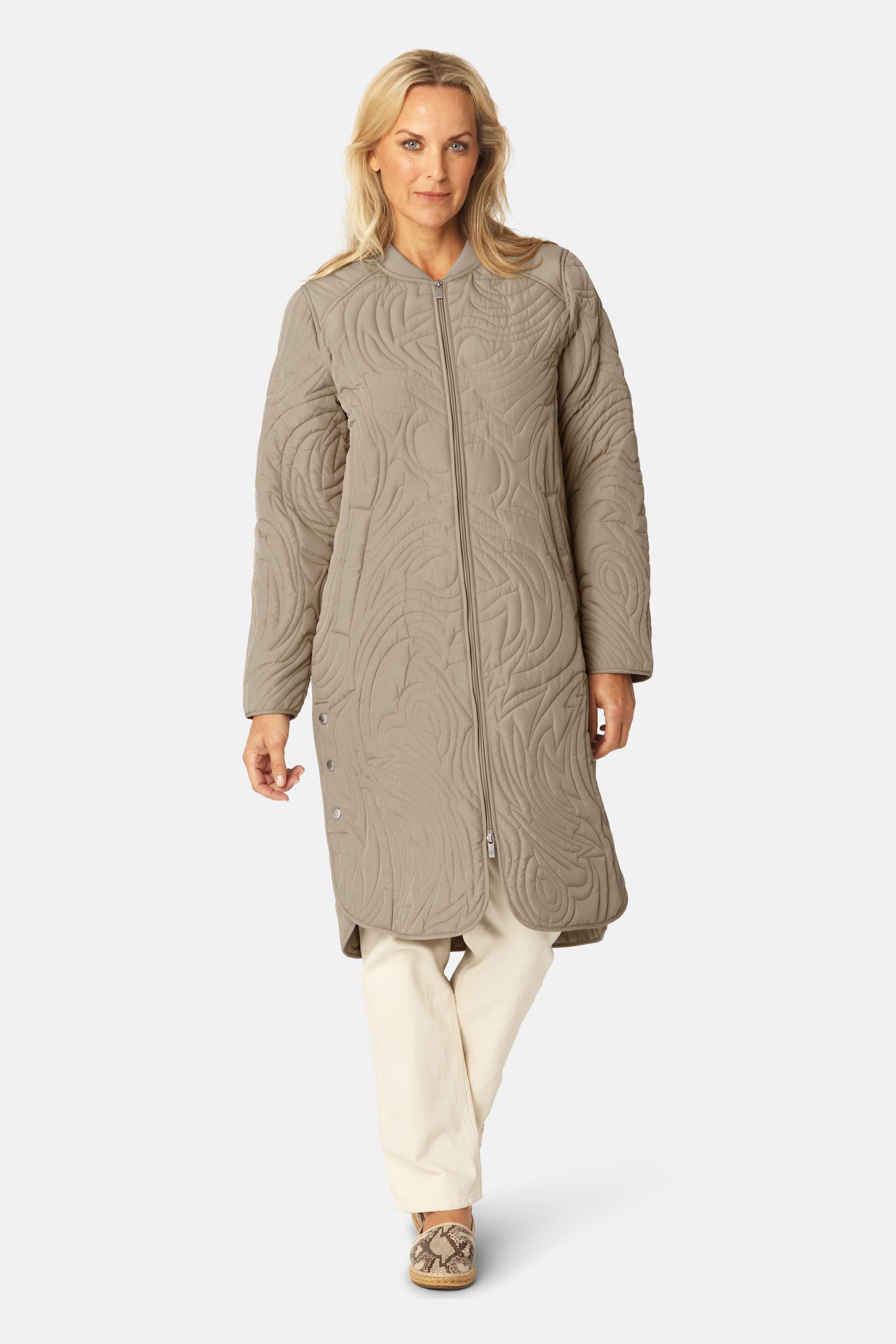 Lang Gewatteerd Jack DUNE06 | Coriander | Coat | Ilse Jacobsen