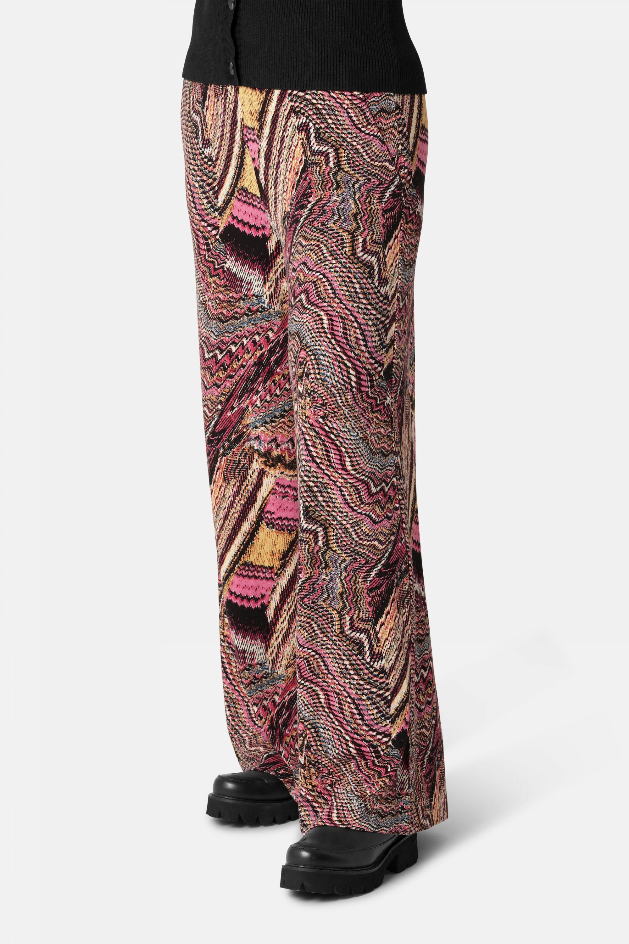 Flare Broek Lange jurk Elisa07Shell - 908 Rosy Pink | Rosy Pink | Rosy Pink | Trouser | Ilse Jacobsen