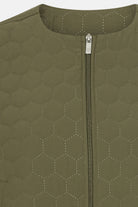 Korte Gewatteerde Jas HONEYCOMBE01 | Olive Night | Jacket | Ilse Jacobsen
