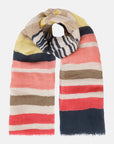 Gestreepte Sjaal LICCO01P - 943 Red Organic Stripe | Red Organic Stripe | Scarf | Ilse Jacobsen