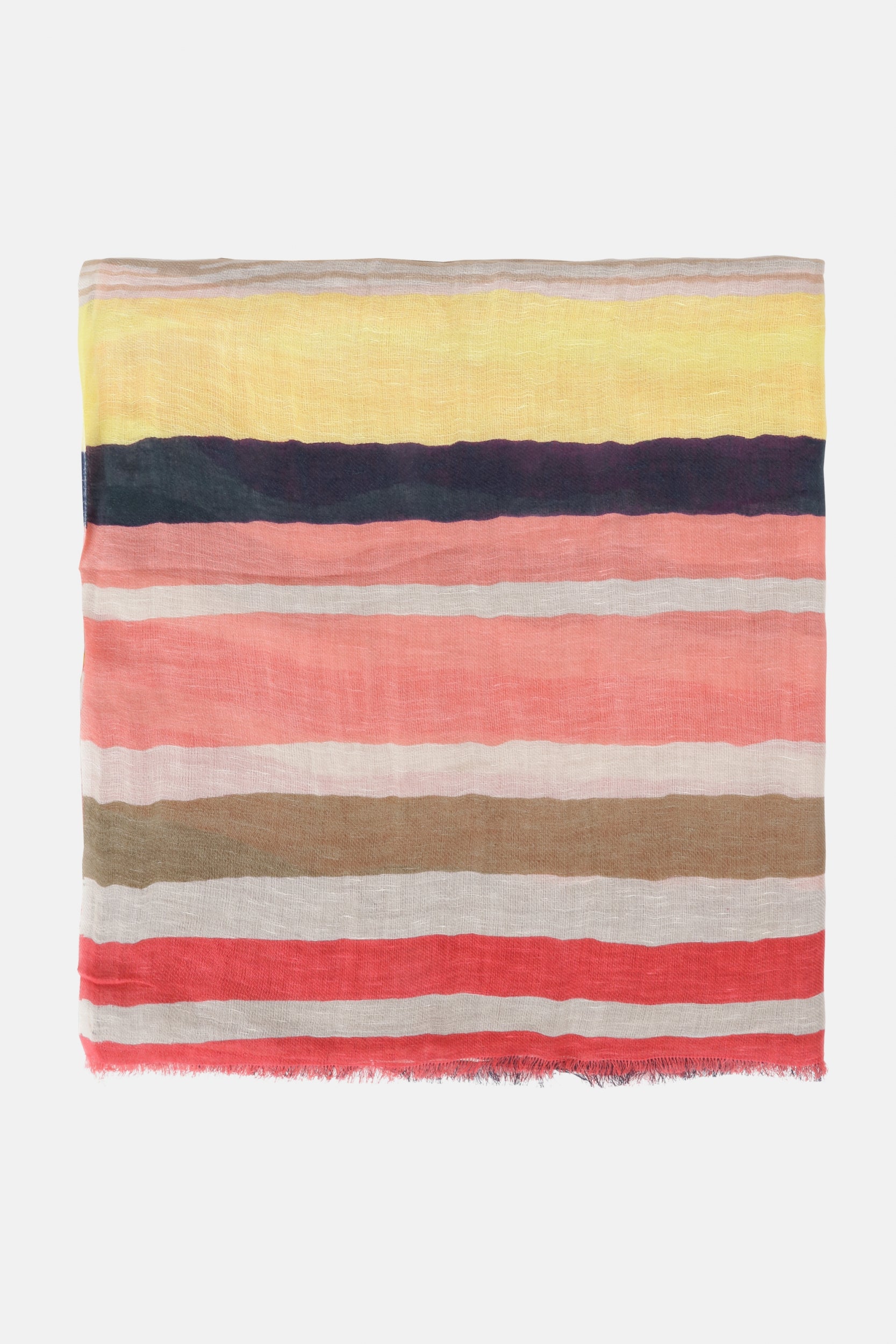 Gestreepte Sjaal LICCO01P - 943 Red Organic Stripe | Red Organic Stripe | Scarf | Ilse Jacobsen