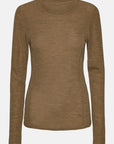 Ronde Hals Longsleeve MERI05 - 248 Mocca | Mocca | Blouse | Ilse Jacobsen