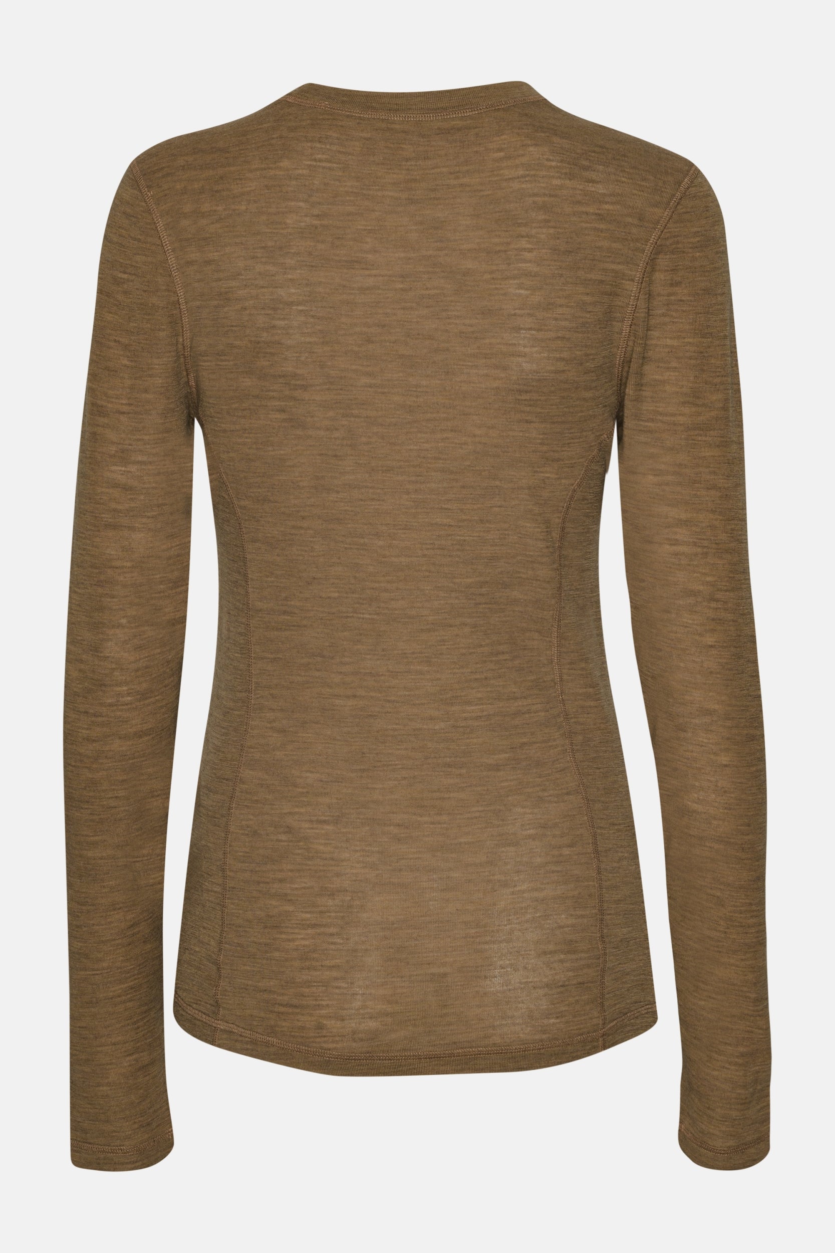 Ronde Hals Longsleeve MERI05 - 248 Mocca | Mocca | Blouse | Ilse Jacobsen