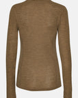 Ronde Hals Longsleeve MERI05 - 248 Mocca | Mocca | Blouse | Ilse Jacobsen