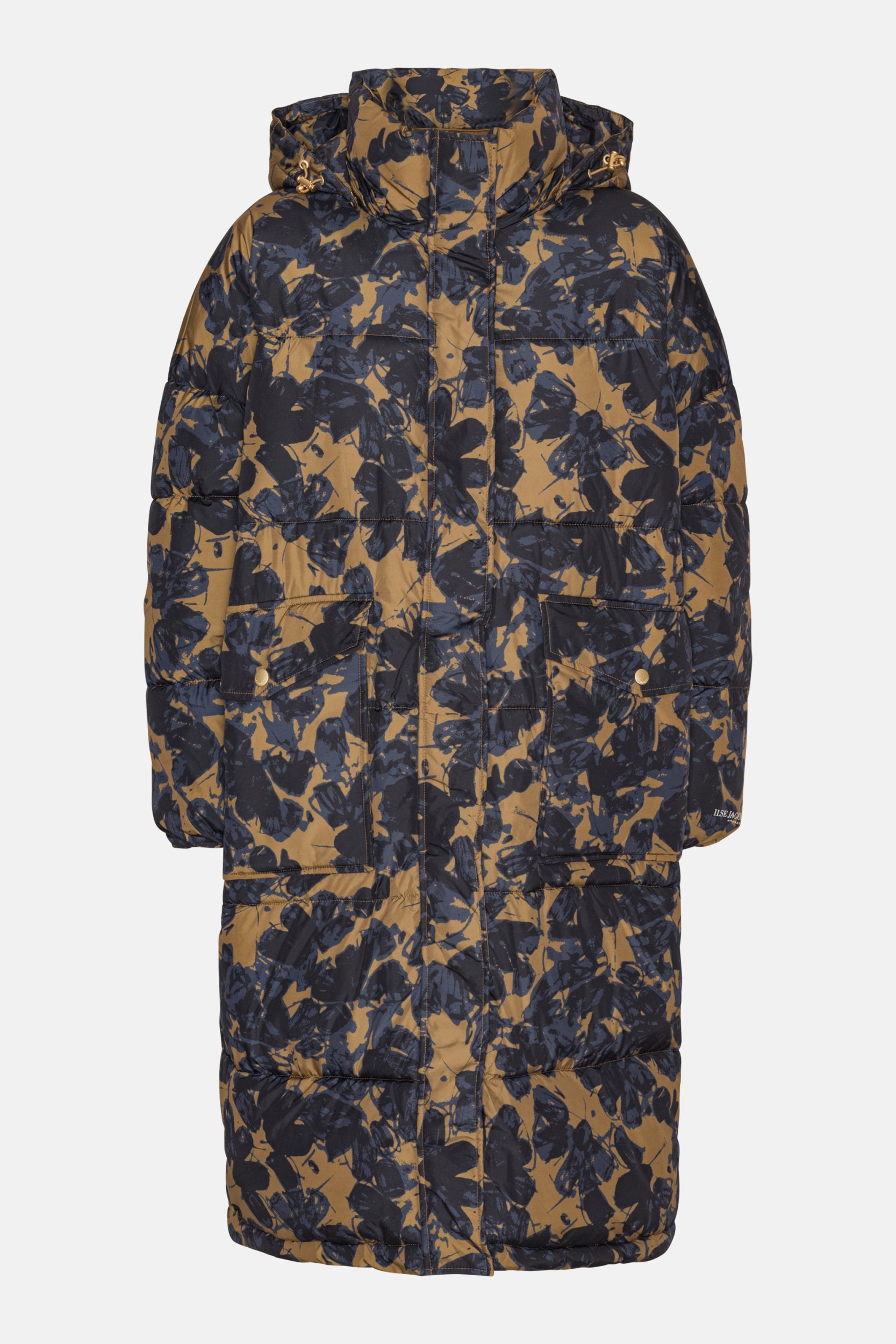 Lange Winterjas PEPPY06P - 126 Beige Butterfly | Beige Butterfly | Coat | Ilse Jacobsen