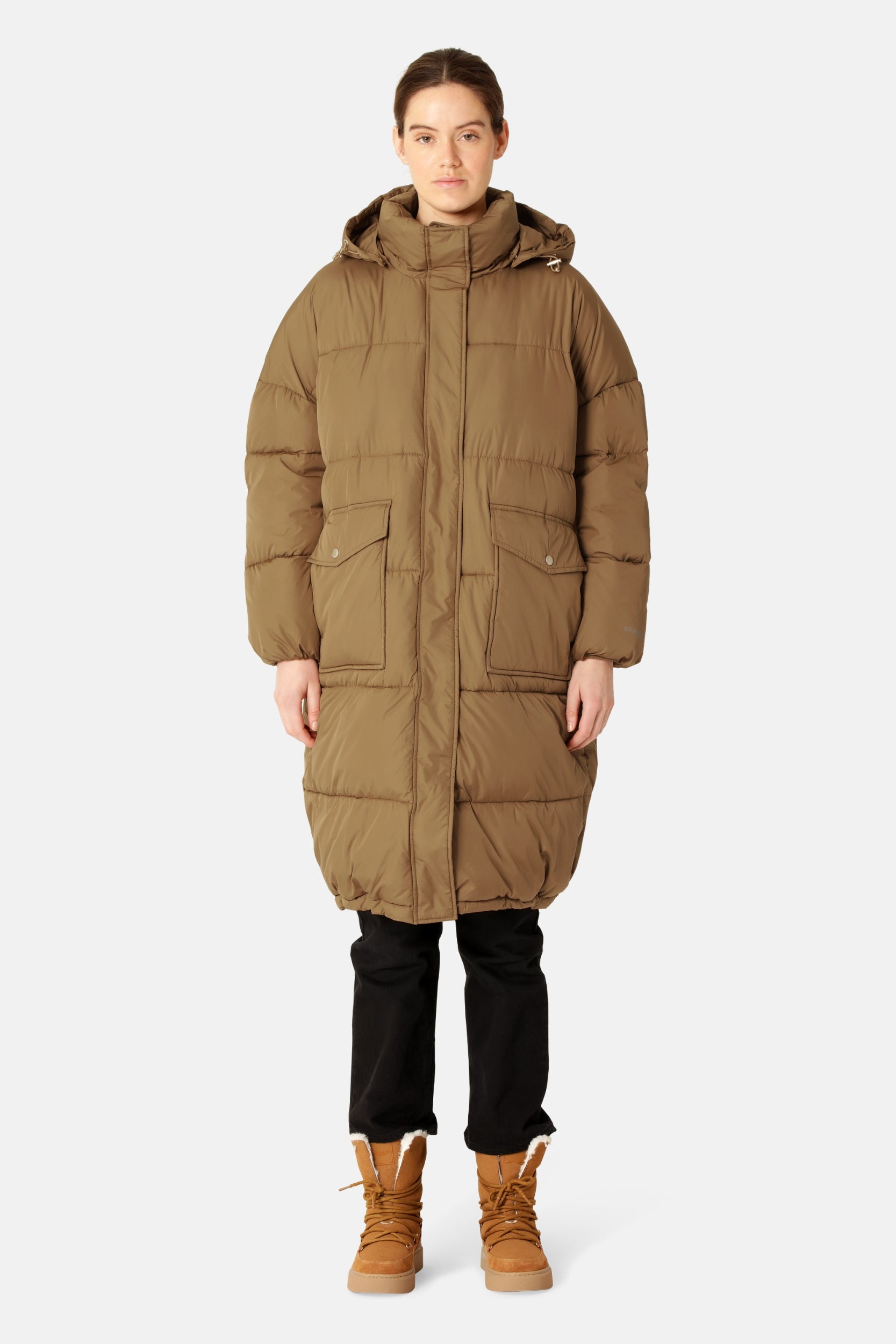 Lange Winterjas PEPPY06 | Mocca | Coat | Ilse Jacobsen