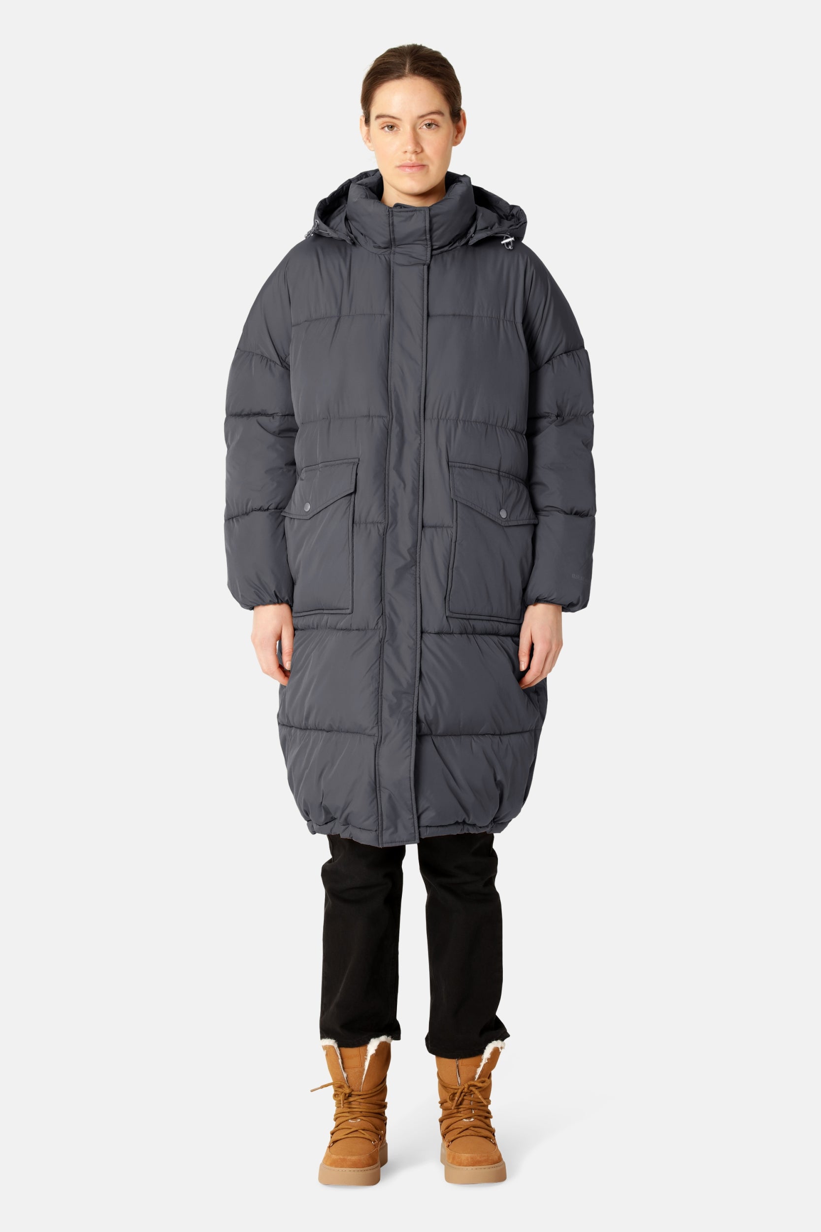 Lange Winterjas PEPPY06 - 604 Ombre Blue | Ombre Blue | Coat | Ilse Jacobsen