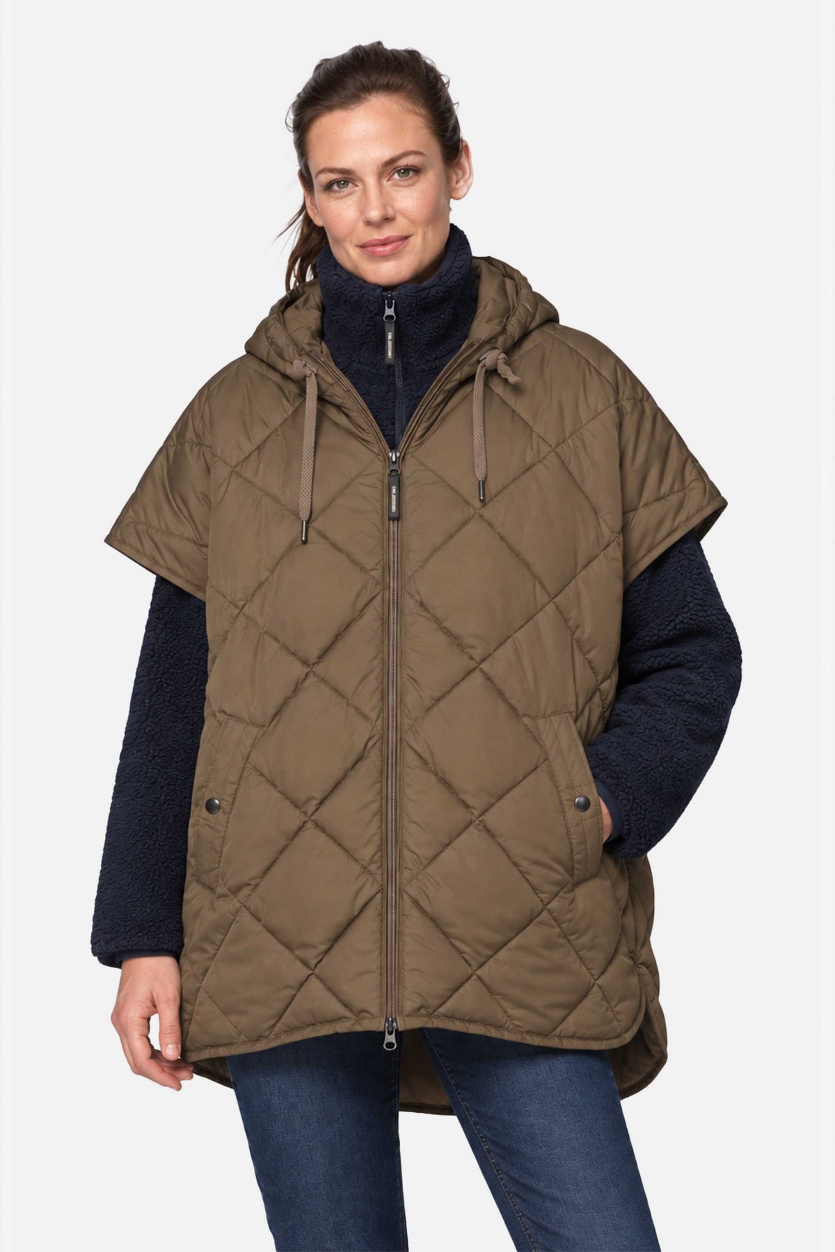 Gewatteerde cape PEPPY12 | Mud | Cape | Ilse Jacobsen