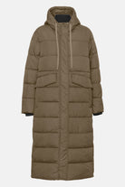 Lange gewatteerde winterjas PEPPY13 | Mud | Coat | Ilse Jacobsen
